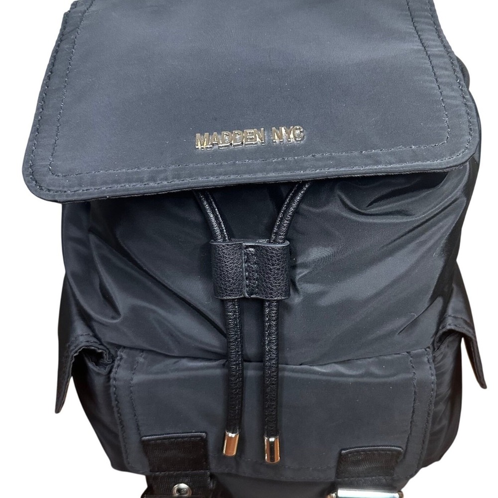 MADDEN NYC‎ Black Nylon Backpack bag handbag purse quilted